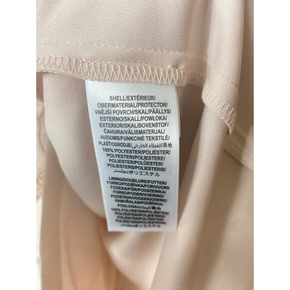 ADRIANNA PAPELL DRESS 6 FLORAL EMBROIDERED BEADED SHEATH SHORT COCKTAIL BEIGE - Picture 4 of 16